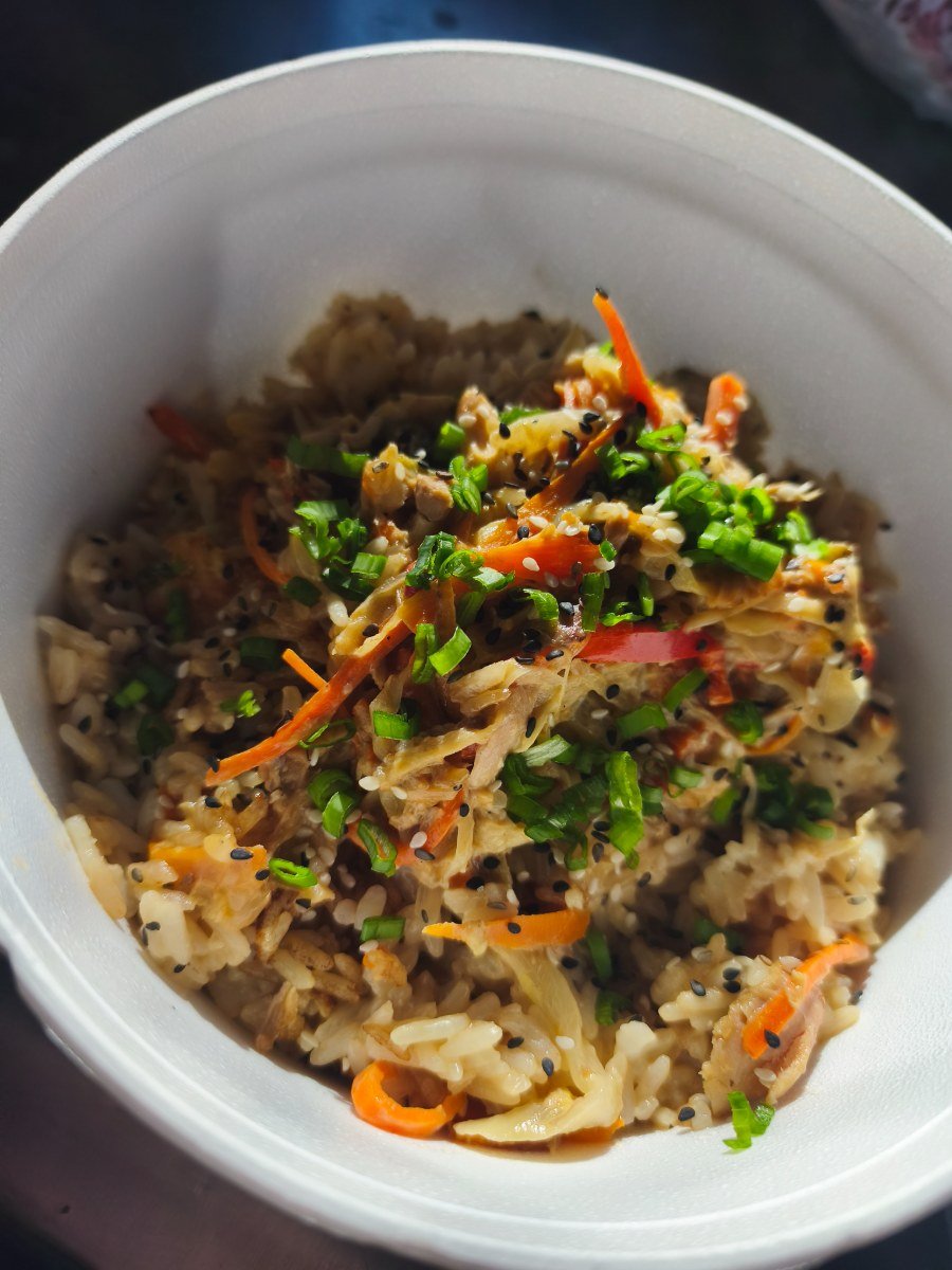 Wok de arroz con vegetales y soja — El Tupper de la Abuela