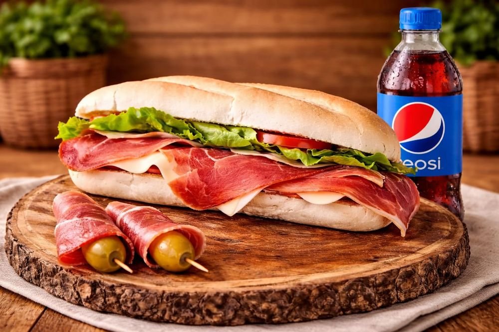 Jamón Crudo +Bebida — SHALOM